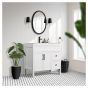 Meuble-lavabo, Nord, 2 portes/2 tiroirs, blanc mat, 36" x 35 3/4"