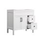 Meuble-lavabo, Nord, 2 portes/2 tiroirs, blanc mat, 36" x 35 3/4"