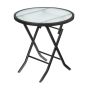 Folding Round Table, 71 cm, Glazed Surface