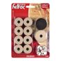 SUPER FELTAC Thermoplastic Rubber Felt Glides - Multipack