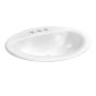 Lavabo encastré, collection Oval, 20 1/8" x 17 1/2", blanc