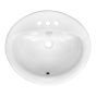 Lavabo encastré, collection Oval, 20 1/8" x 17 1/2", blanc