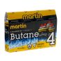 Cartouche butane VT-8, 4/pqt, 8 oz