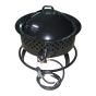 Portable Outdoor Propane Fire Pit - Aurora - 54,000 BTU - Steel - Black