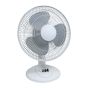 Oscillating Desk Fan - White - 16"