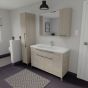 Vanity and Sink - Malea - 2 Doors/1 Drawer - Silver Wood - 48" x 33"