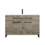 Vanity and Sink - Malea - 2 Doors/1 Drawer - Silver Wood - 48" x 33"