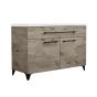 Vanity and Sink - Malea - 2 Doors/1 Drawer - Silver Wood - 48" x 33"