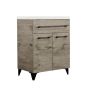 Vanity and Sink - Malea - 2 Doors/1 Drawer - Silver Wood - 24" x 33"