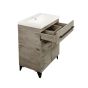 Vanity and Sink - Malea - 2 Doors/1 Drawer - Silver Wood - 24" x 33"