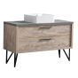 Vanity and Sink - Evolution - 2 Drawers - Natural Wood - 48" x 22 1/2"