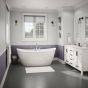 Delsia Freestanding Bathtub - Applied Acrylic - White