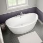 Delsia Freestanding Bathtub - Applied Acrylic - White