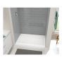 Base de douche, Distinct, 48" x 32", drain arrière-central, blanc