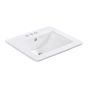 Lavabo encastré rectangulaire, 21 1/4" x 18 1/4", blanc