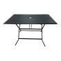 Outdoor Folding Table - Berlin - Aluminum - Black - 120 x 80 cm