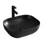 Lavabo de surface, 18 1/2" × 14 1/2" × 5 1/2", noir mat