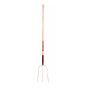 Straw Fork 14" - 3 Teeth - Forged Steel - Handle 48"