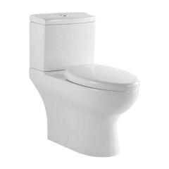 Toilette cuvette allongée Masi, 2 pièces, double chasse Vortex, 4 l/6 l, blanc