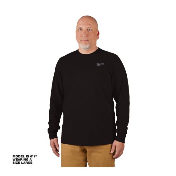 Long Sleeve Hybrid Work T-Shirt - Black - Size X-large