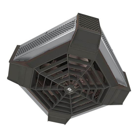 Spider Ceiling Fan Heater - 400 W - 240 V - Satinless Steel