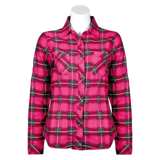 Checked flannel shirt for women