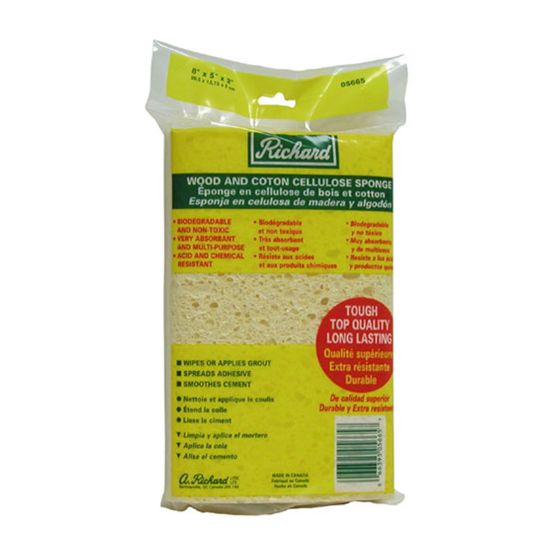 Grouting Sponge - 8" x 5" x 2 1/2" - Yellow