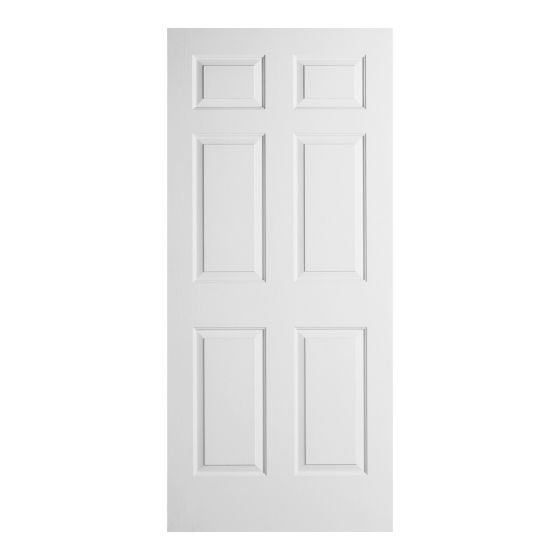 Interior Door with 6 Panels - White