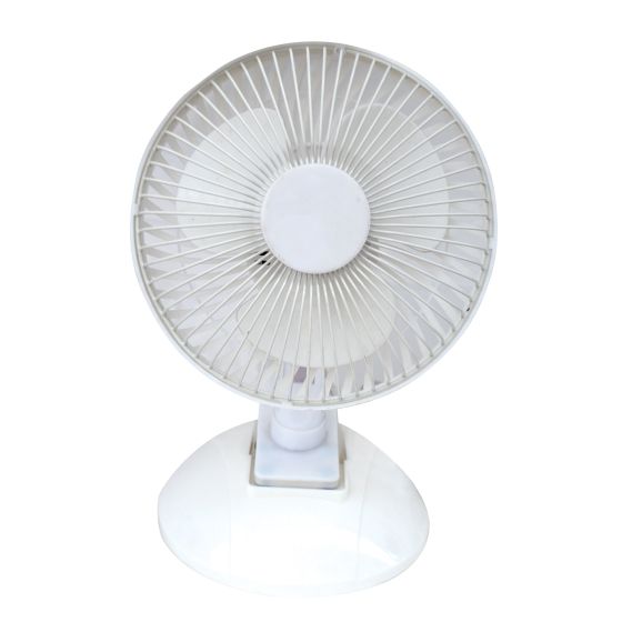 Desk Fan with Clip - White - 6"