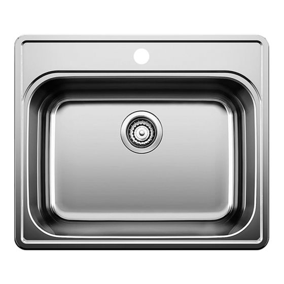 Kitchen Sink - 1 Bowl - Stainless Steel - 25" x 21" x 8"