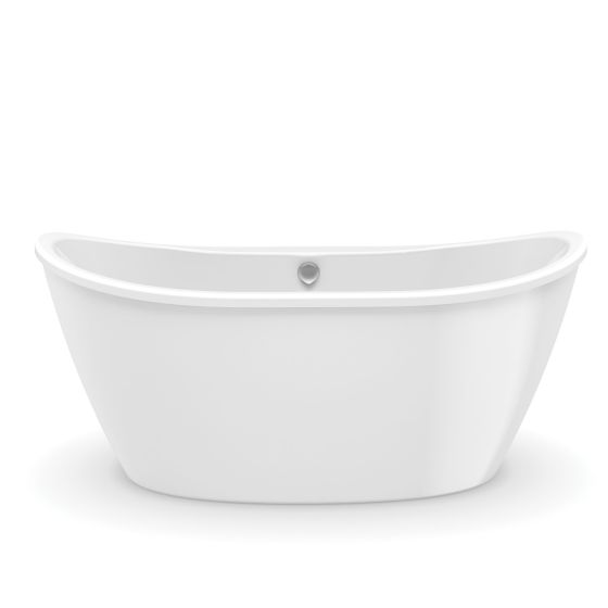 Delsia Freestanding Bathtub - Applied Acrylic - White