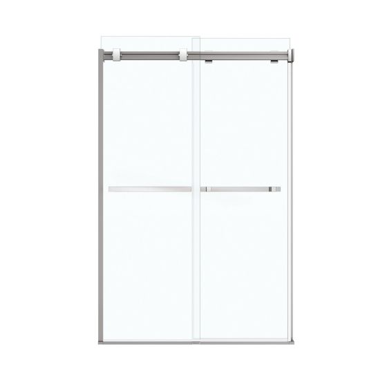 Porte de douche coulissante, Duel, 44"-47" x 70 1/2"-74", verre, chrome