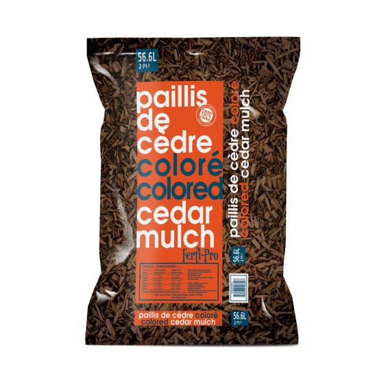 100% cedar mulch - Dark Brown