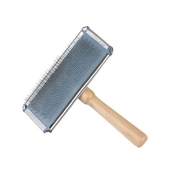 Soft carding brush for dog 13.5X12cm