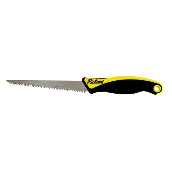 Scie utilitaire ergonomique, Richard, 6", noir et jaune