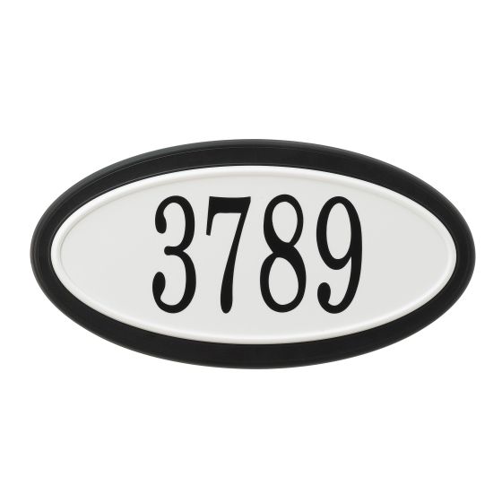 Double oval address plate