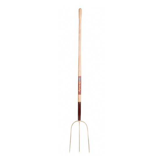 Straw Fork 14" - 3 Teeth - Forged Steel - Handle 48"