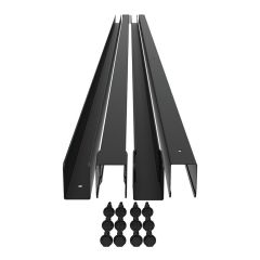 Set of Steel Frames for Vinyl Fencing – Black - 72"