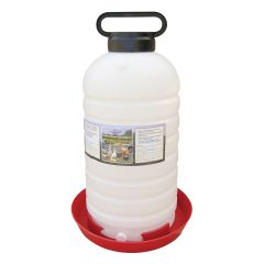 Farm Tuff Top Fill Poultry Fountain - White/Red - 7 gal