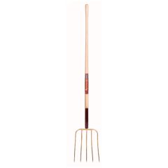 Hay Fork - 5 Teeth 13" - Forged Steel - Handle 54"