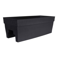 Harmony Rail Planter - 27" - Black