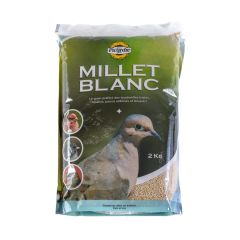 Millet blanc pour oiseaux sauvages, 2 kg