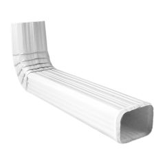 Sabot d'extension de gouttière, acier galvanisé, 2" x 3" x 18", blanc