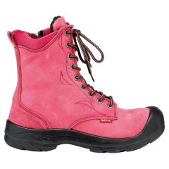 Bottes de sécurité à cap d’acier pour femmes 8", rouge, grandeur 8,5