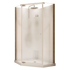 Shower - Begonia - 36" x 36" x 72" - Reversible Door - White and Clear