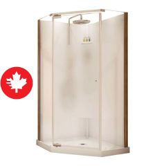 Shower - Begonia - 36" x 36" x 72" - Reversible Door - White and Clear