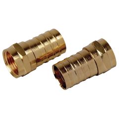 F Connector Crimp-On - 10/Pkg