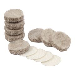 ULTRA FELTAC Heavy-Duty Round Felt Pads - 3/4" - 36/Pkg