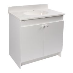 Vanity and Sink - 2 Doors - White - 30" x 31"