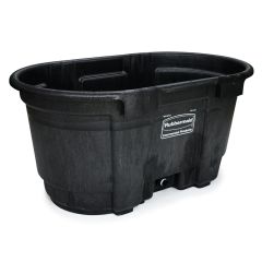 Bac de pâturage pour bétail RUBBERMAID, noir, 1 135,5 l, 69" x 63"